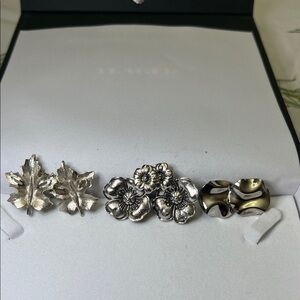 Elegant Silver Earrings Sets. 3 
Clip on 
Vintage
